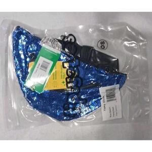 NWT! Tipsy Elves Blue Sequin Fanny Pack Zippered Snap Waist Band